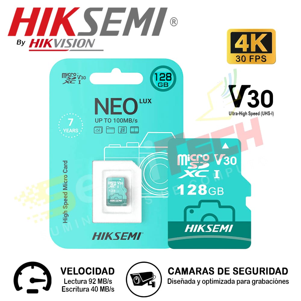 Memoria MicroSD HIKSEMI 128GB NEOlux