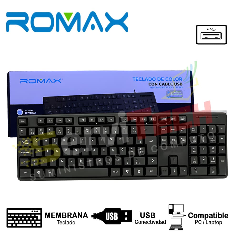 Teclado ROMAX TPT0016 - Cableado