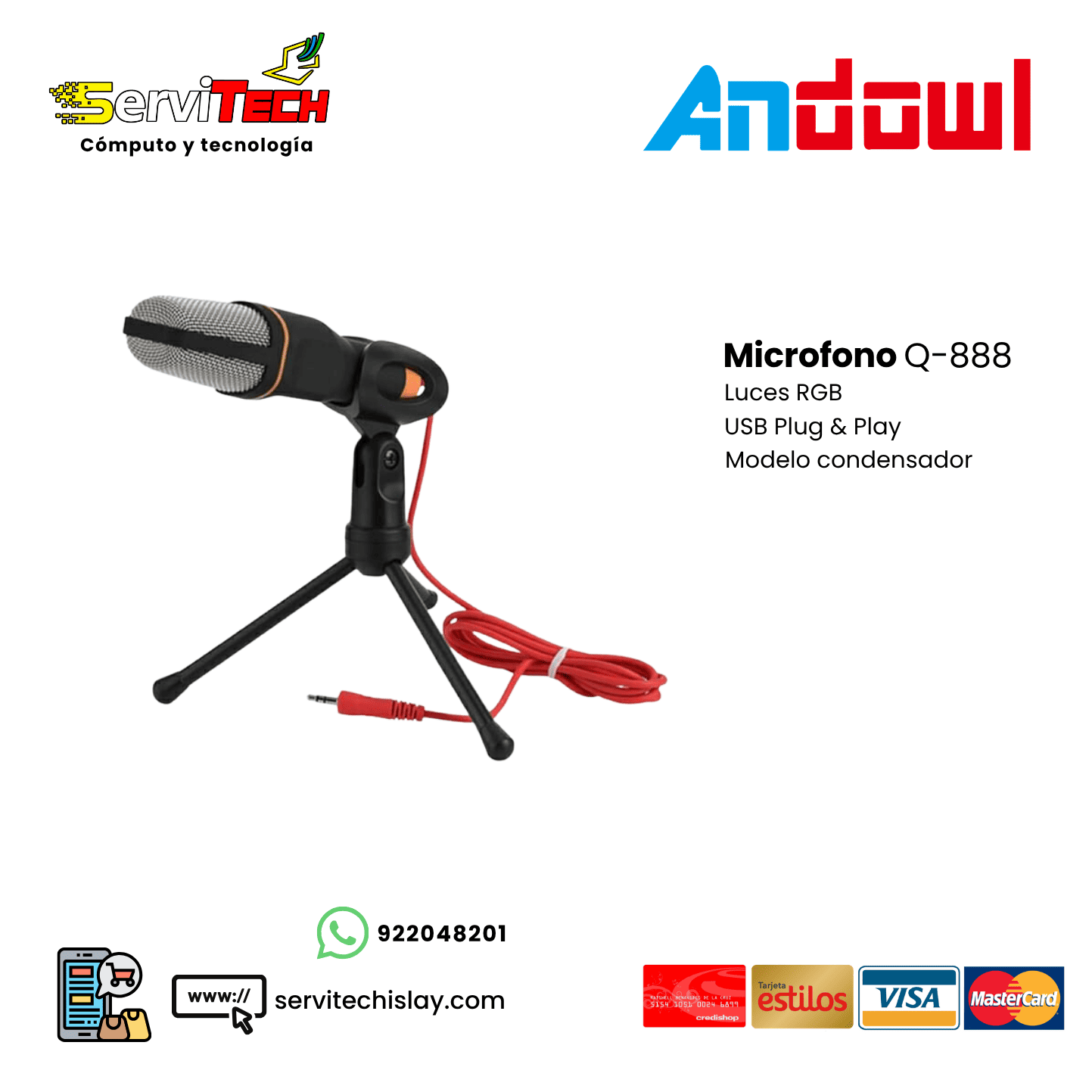 Microfono ANDOWL Q-888 PC