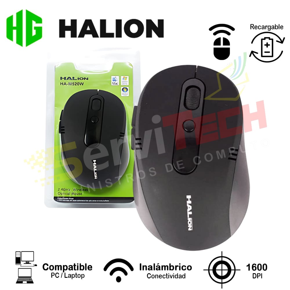 Mouse HALION HA-M520W recargable - inalambrico