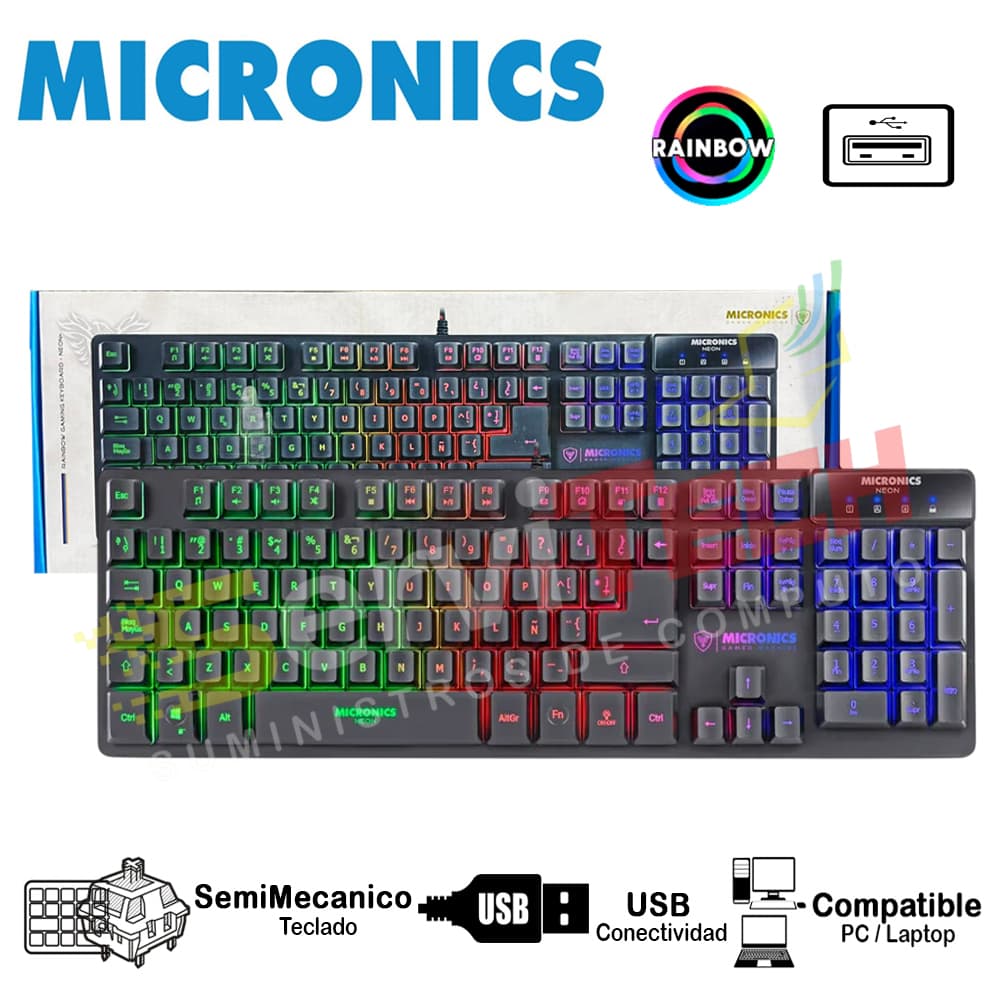 Teclado Micronics Neon MIC K709 - Cableado