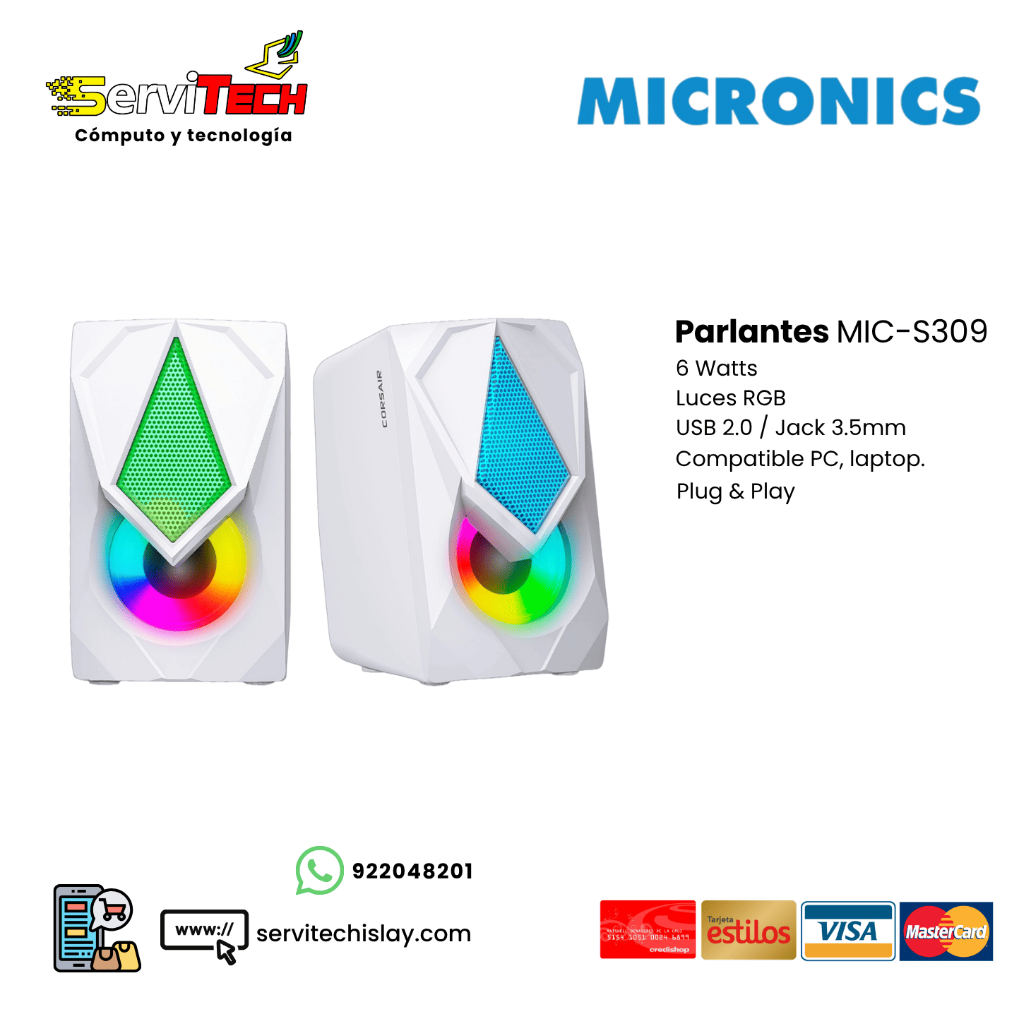 Parlante MICRONICS MIC-S309 para PC