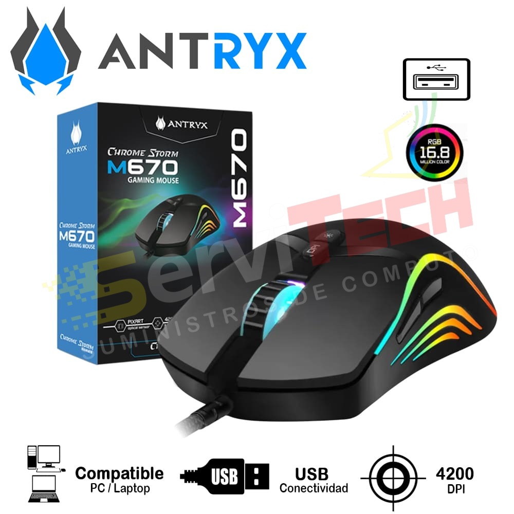 Mouse ANTRYX M640 - Cableado USB