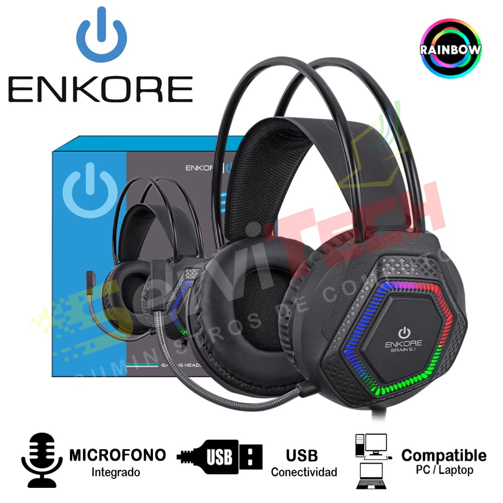 Audifonos gamer ENKORE Brain 5.1 EKHG 1009U