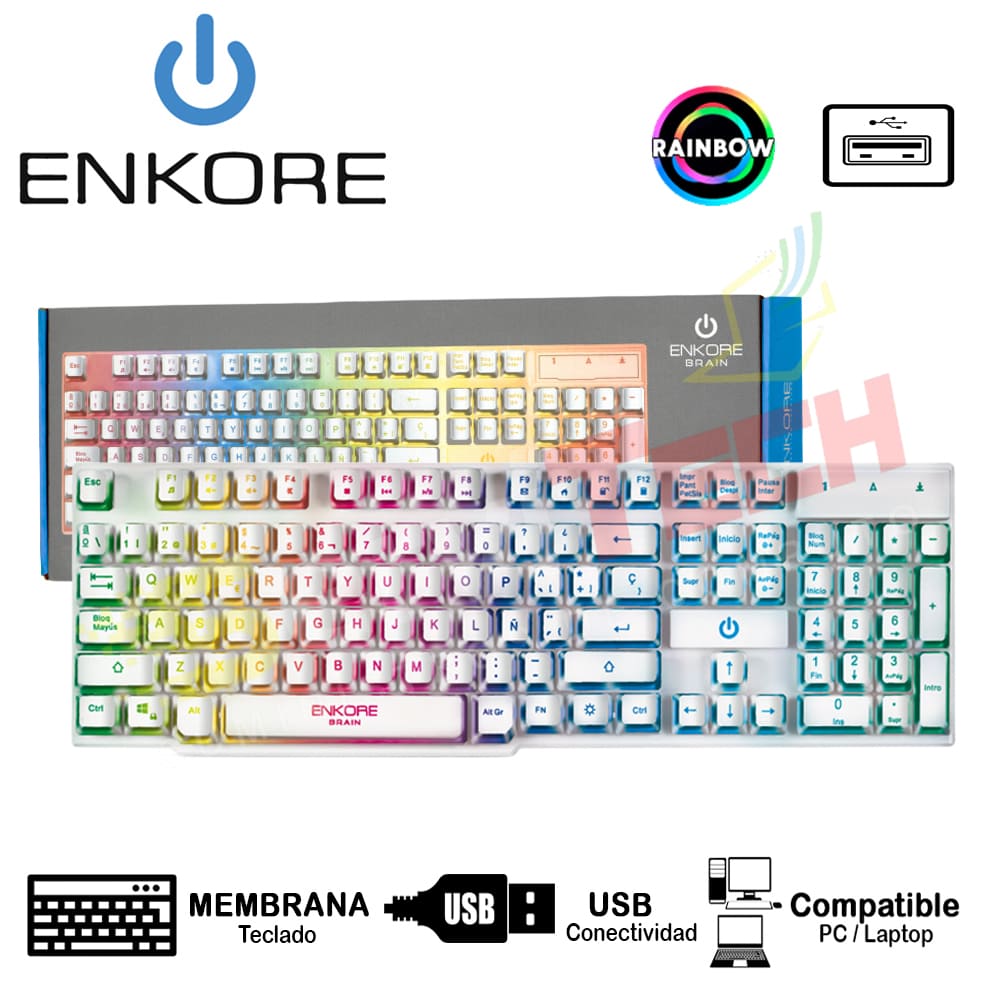 Teclado ENKORE Brain ENK603W white - Cableado