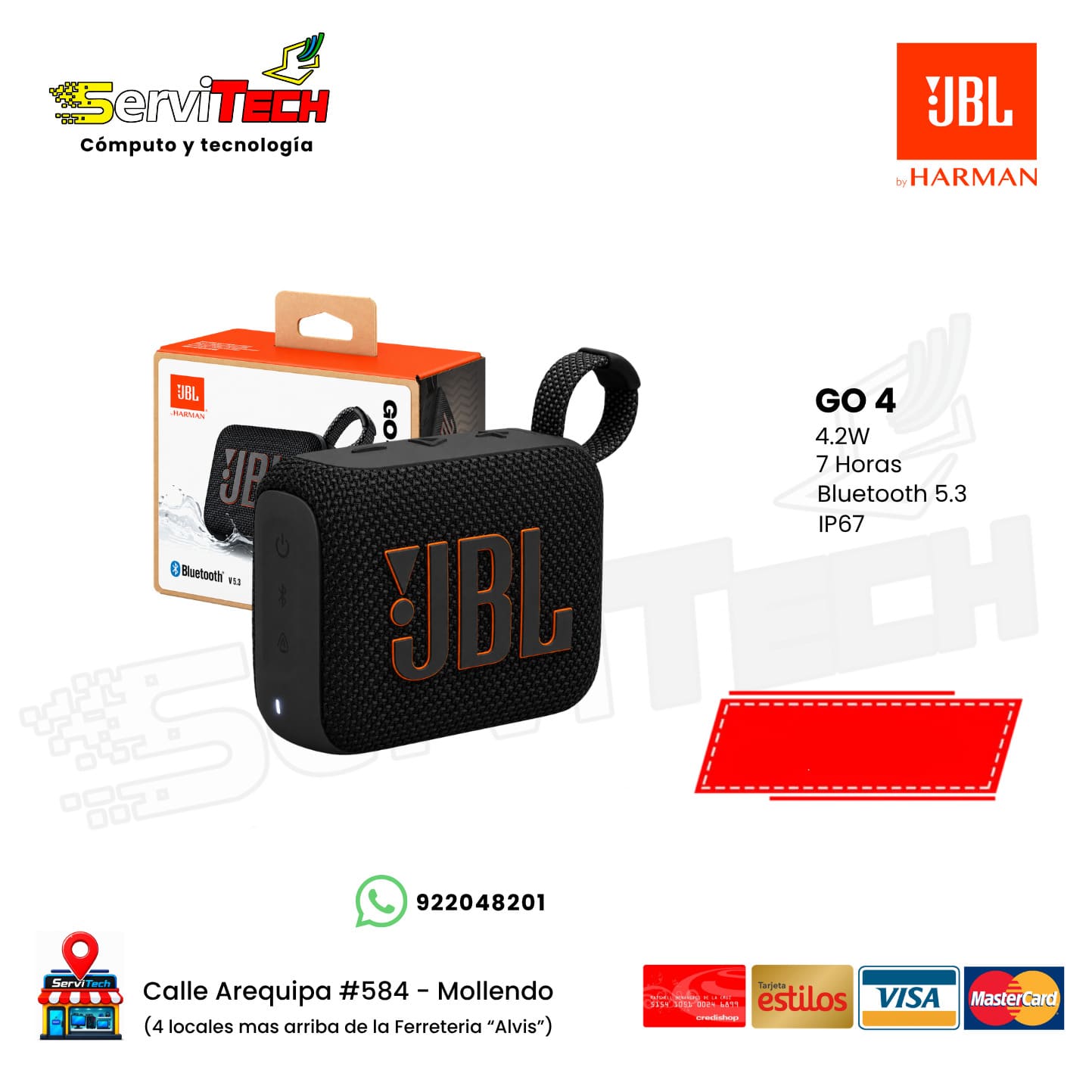 Parlante bluetooth JBL GO 4