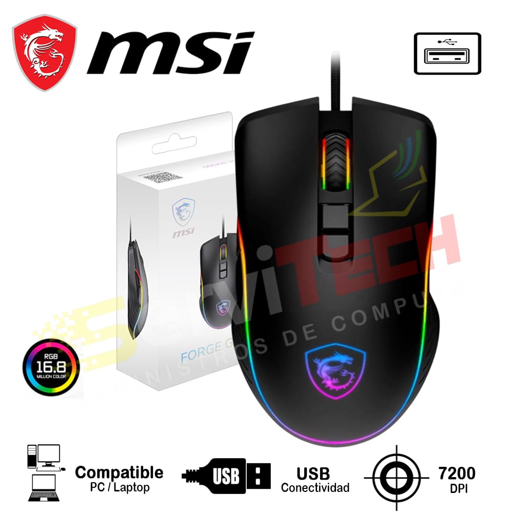 Mouse MSI Force GM300 - Cableado USB