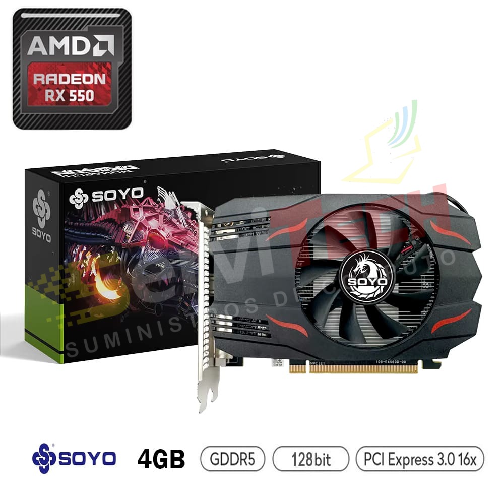 Tarjeta de video AMD Rx550 4GB 128bit GDDR5