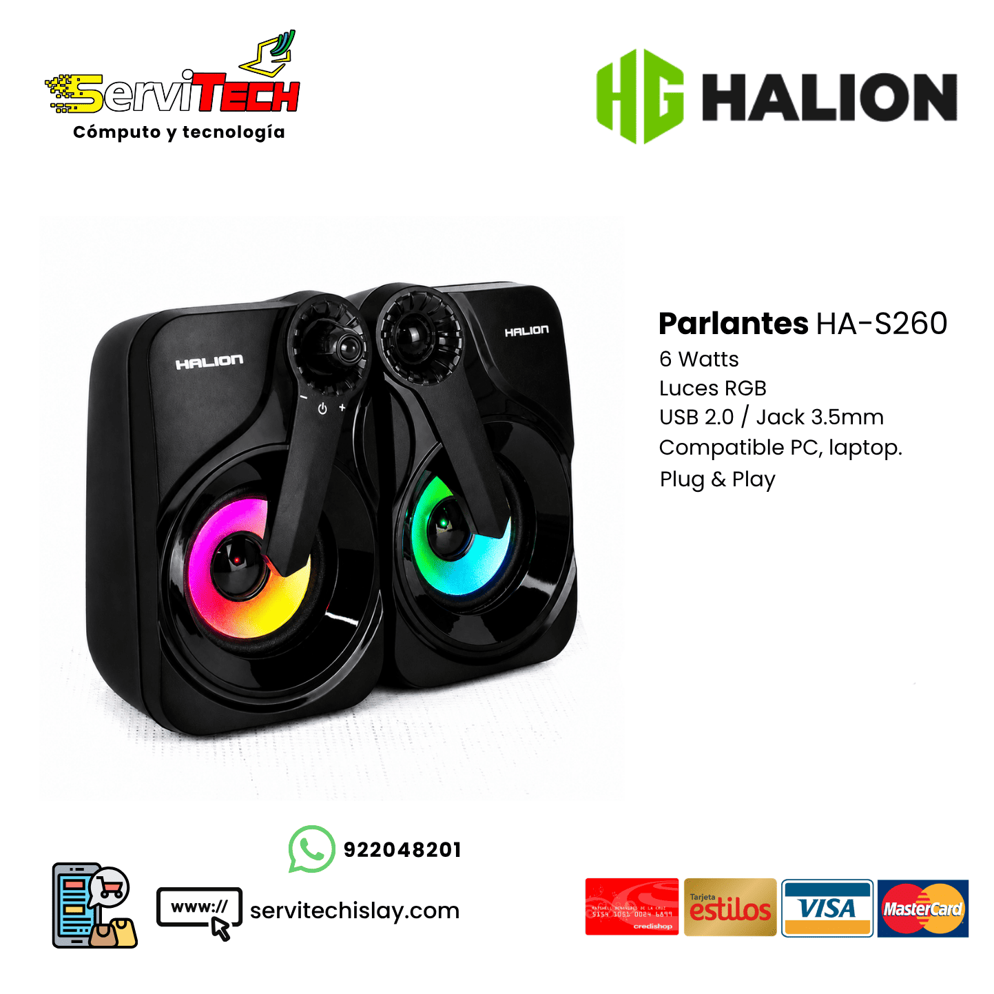 Parlante HALION HA-S260 para PC