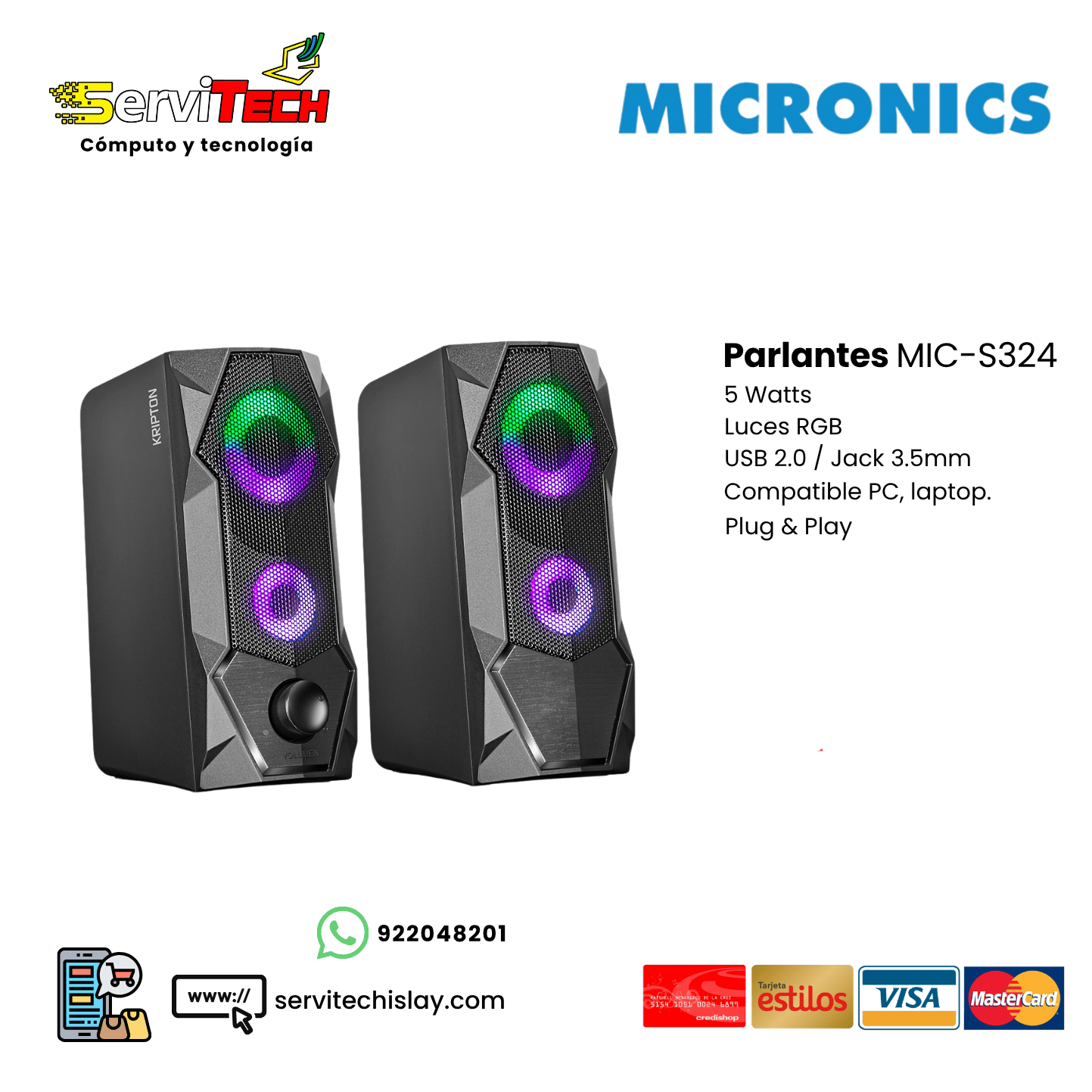 Parlante MICRONICS MIC-S324 para PC