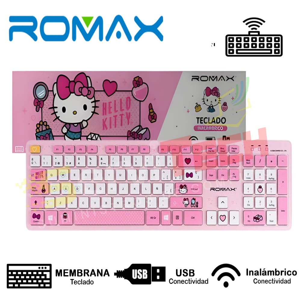 Teclado ROMAX hello kitty - inalambrico