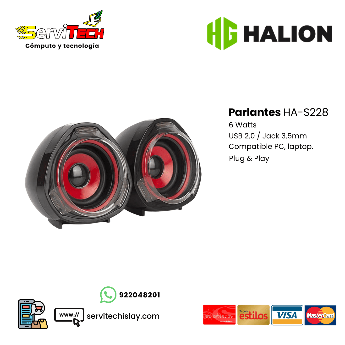 Parlante HALION HA-S228 para PC