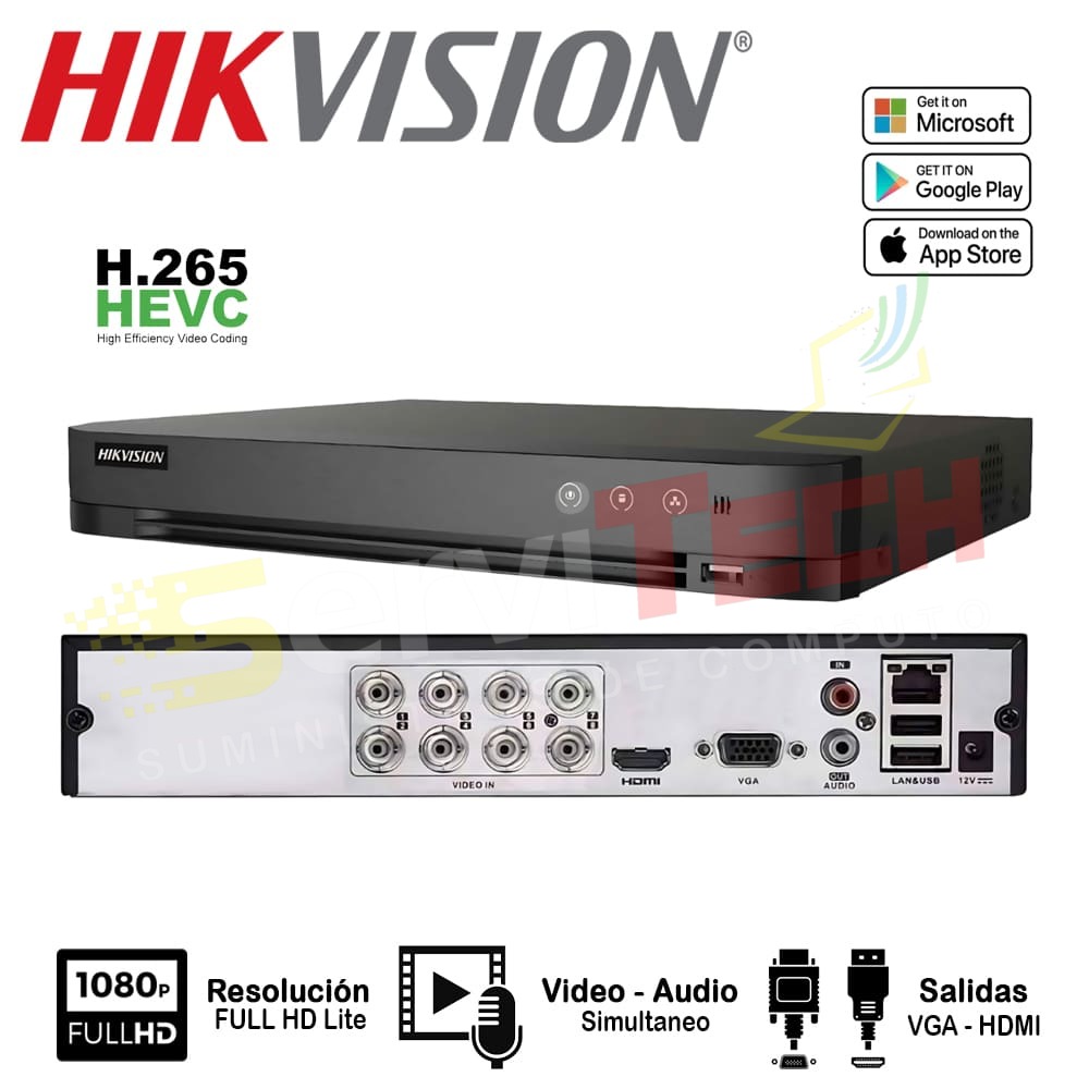 XVR HIKVISION 8 canales DS-7208HGHI-M1 DVR