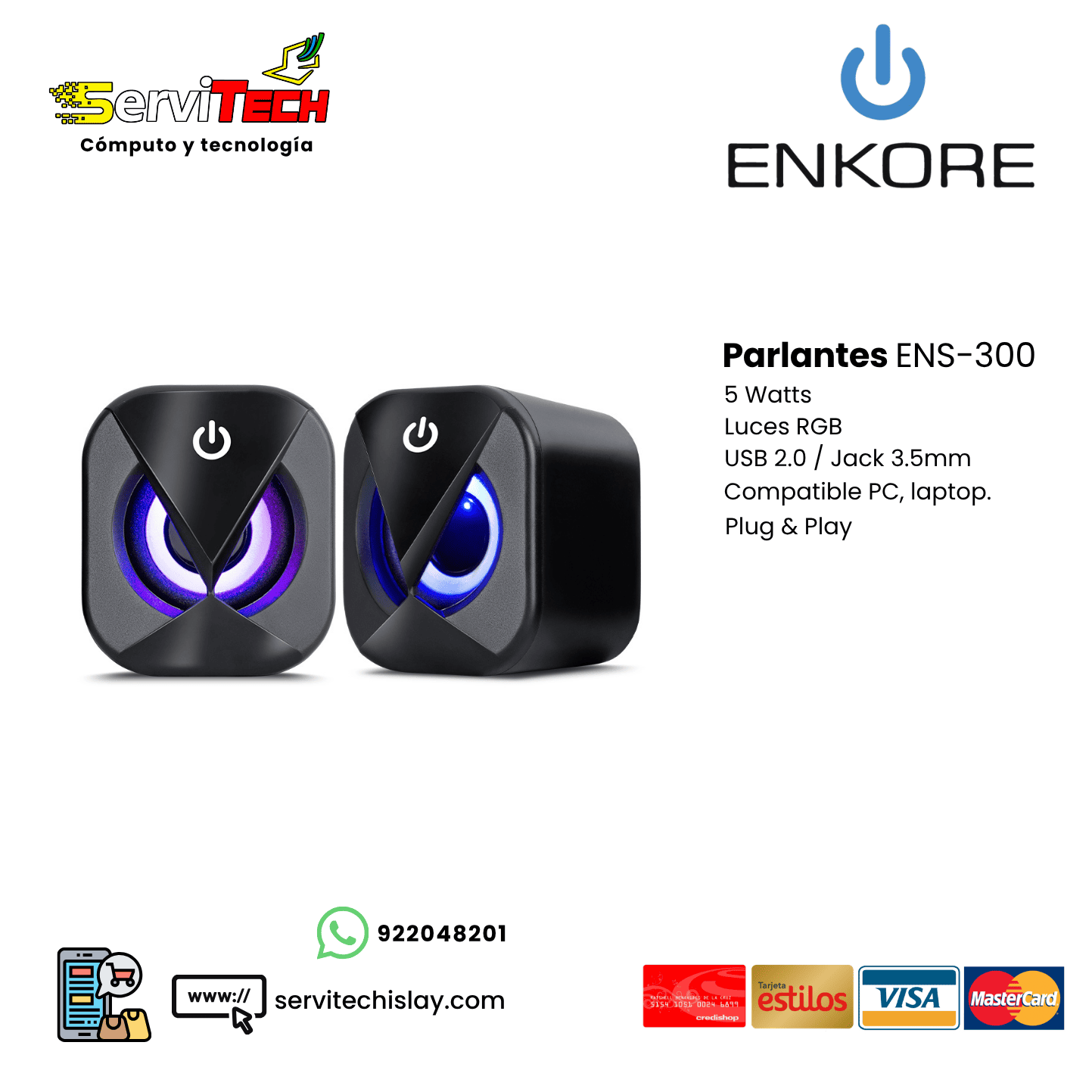 Parlante ENKORE ENS-300 para PC