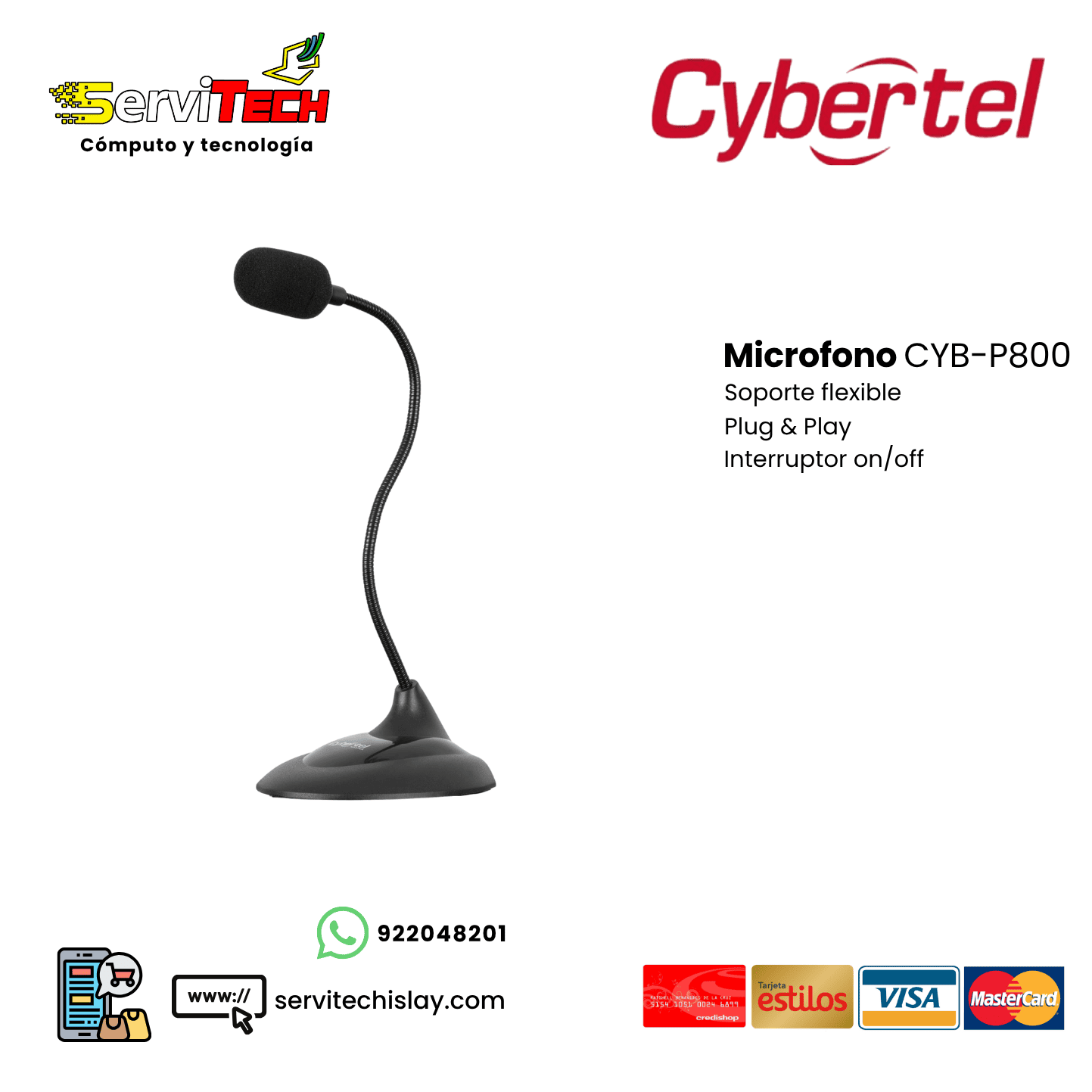 Microfono Cybertel CYB-P800 PC