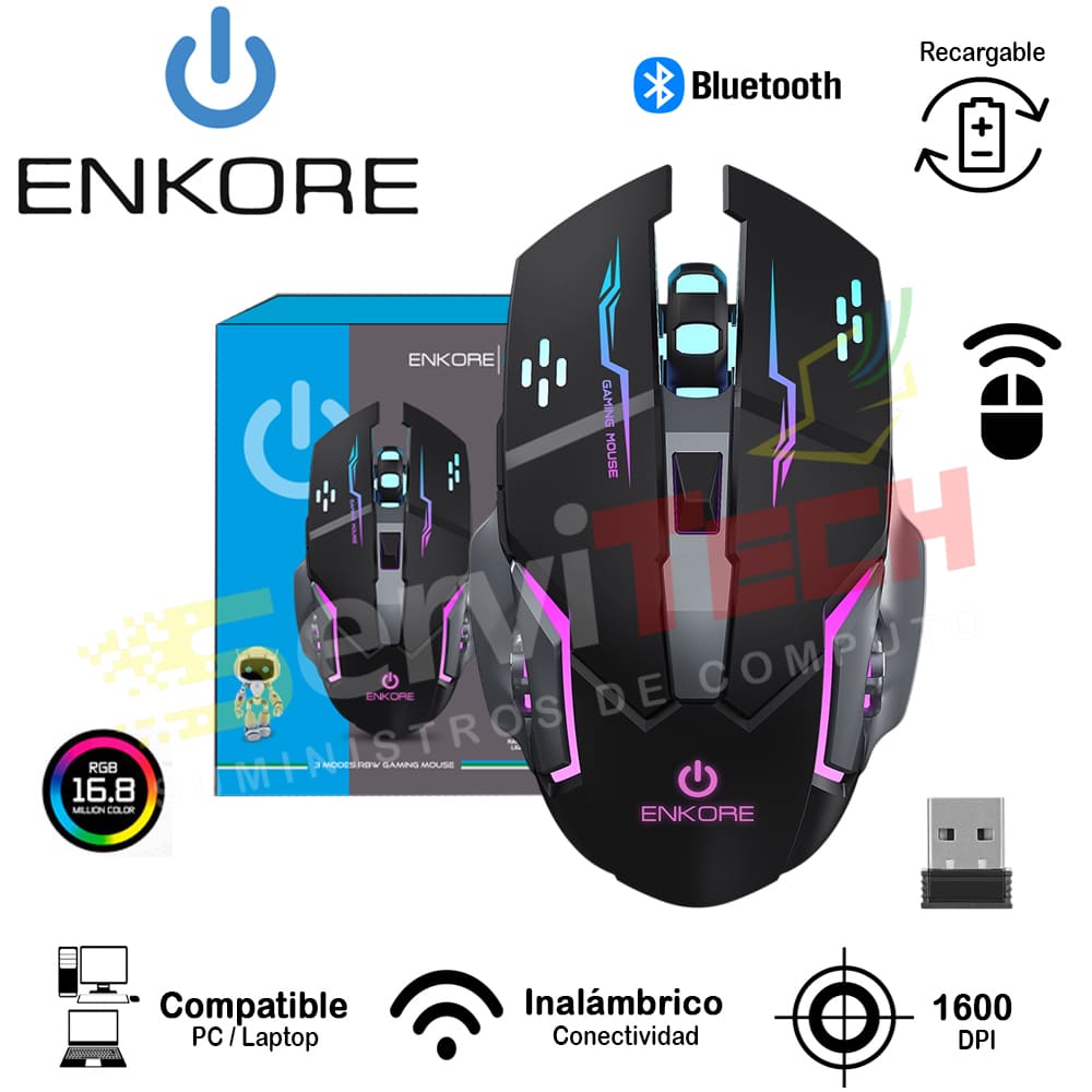 Mouse ENKORE Thunder EKM 501 - Inalámbrico