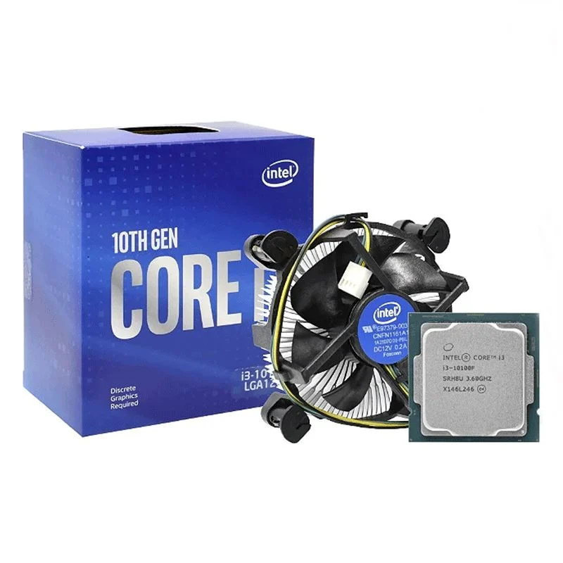Procesador Intel i3 10100F 10ma Generacion 4 Nucleos / 8 Hilos - 3.60GHz a 4.30GHz