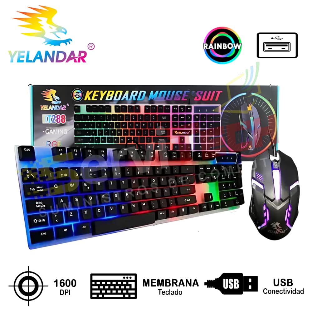 Kit 2 en 1 Teclado/Mouse LEYANDAR JX-KT288 - Cableado