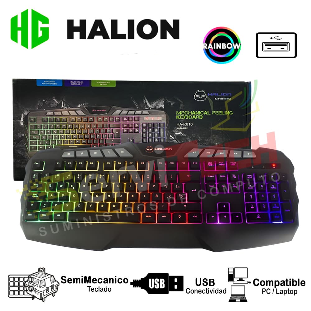 Teclado Semi-mecanico HALION Katana HA-K810 - Cableado