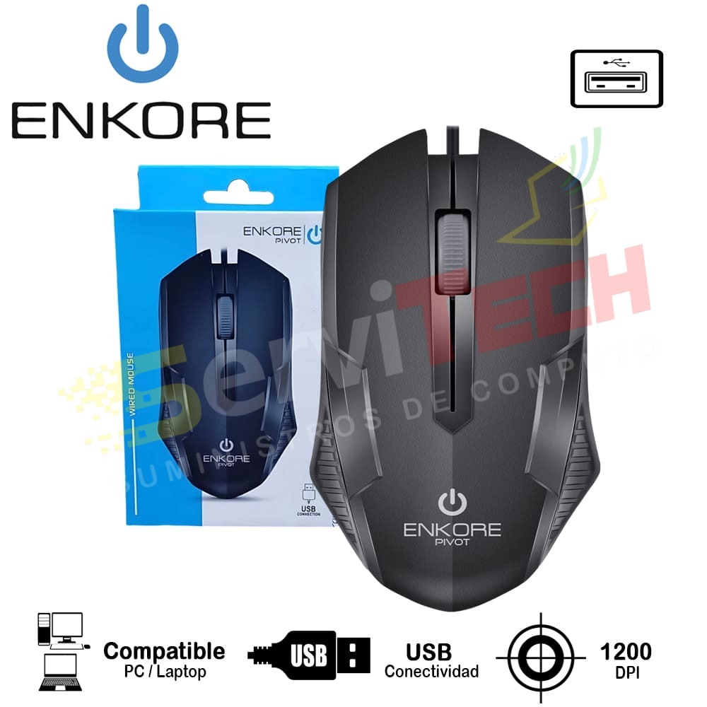 Mouse ENKORE Pivot EKM 105 - Cableado USB