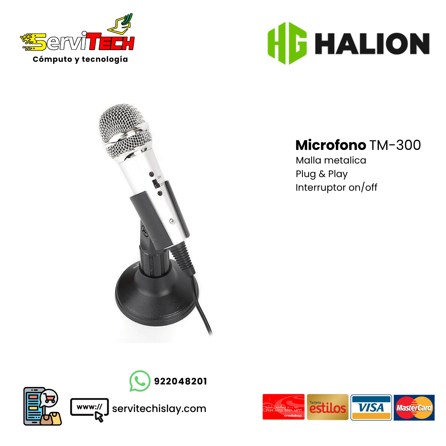Microfono HALION TM300 PC