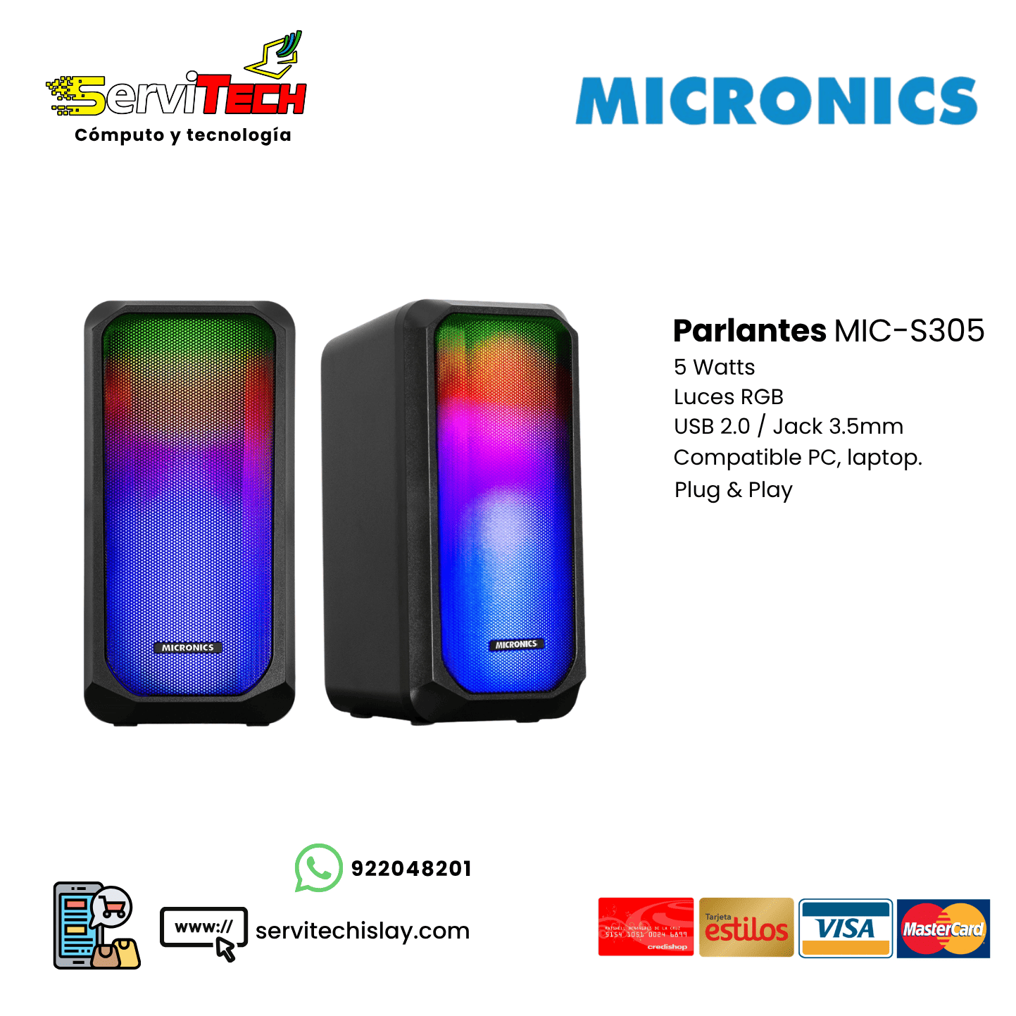 Parlante MICRONICS MIC-S305 para PC