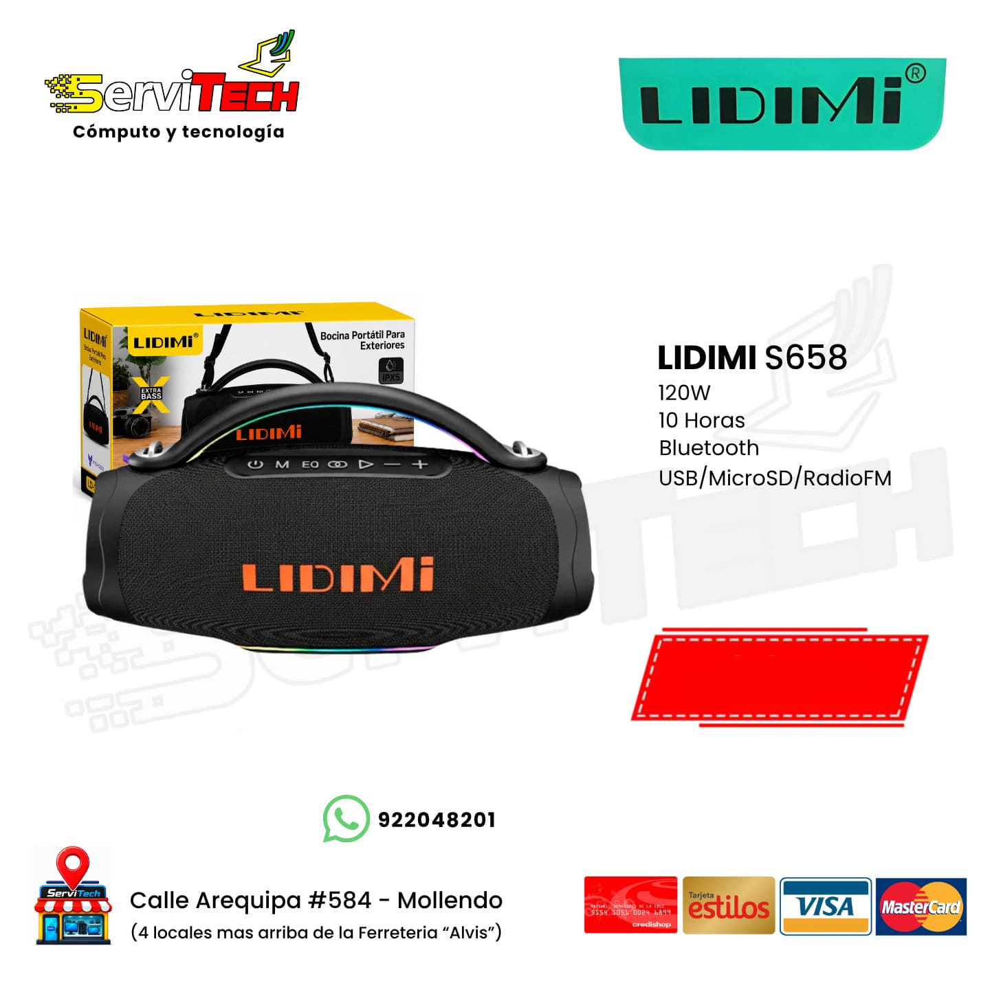 Parlante bluetooth LIDIMI LD-S658