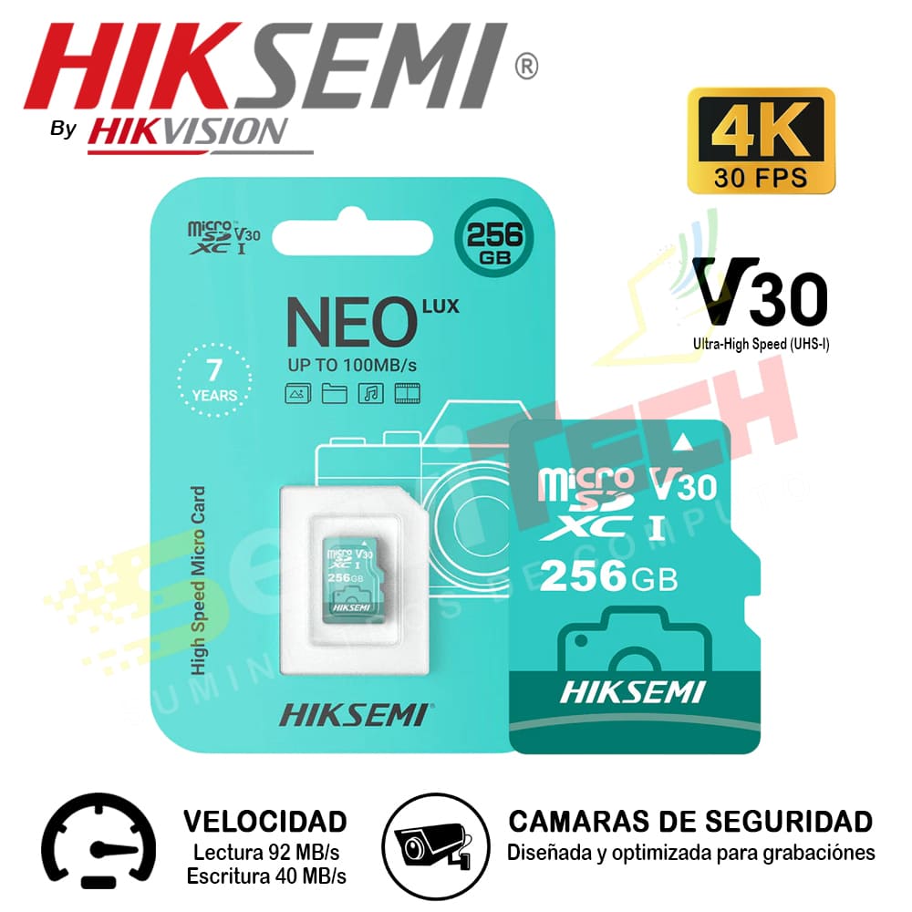Memoria MicroSD HIKSEMI 256GB NEOlux