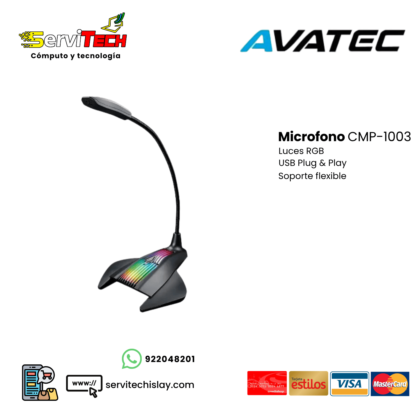 Microfono AVATEC CMP-1003B PC
