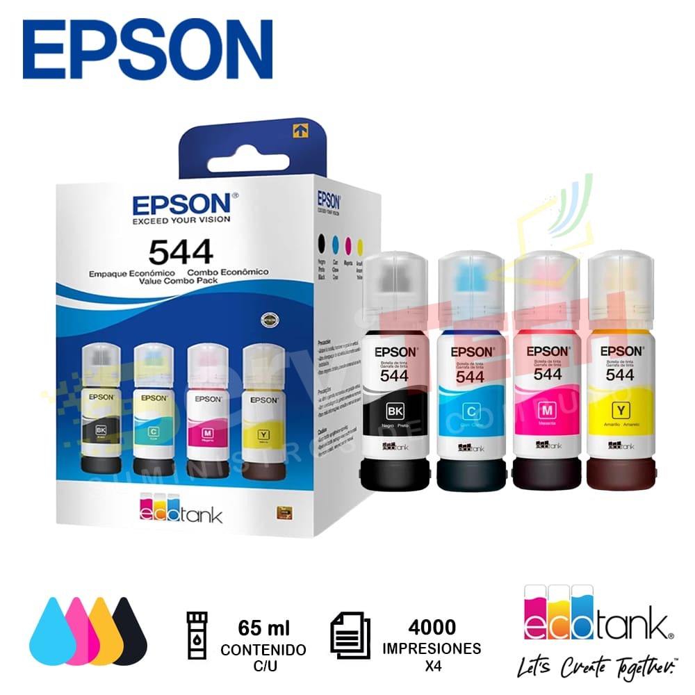 Pack 544 EPSON (Black,Magenta,Cyan,Yelow) 65ml
