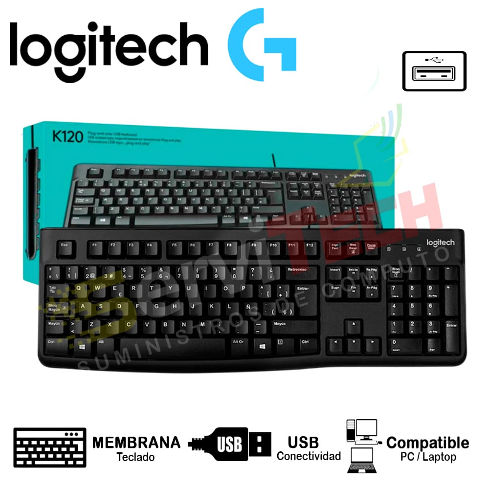 Teclado LOGITECH K120 - Cableado