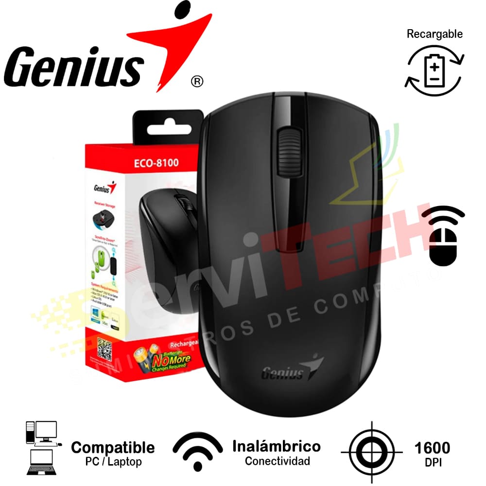 Mouse GENIUS 8100 recargable - inalambrico