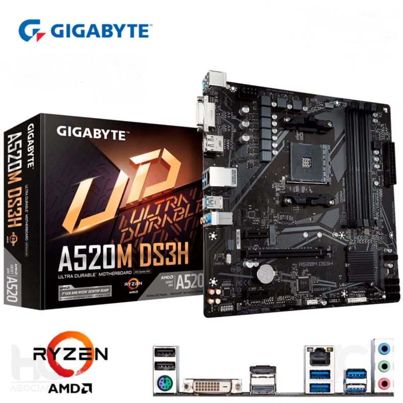 Placa madre GIGABYTE A520M AM4